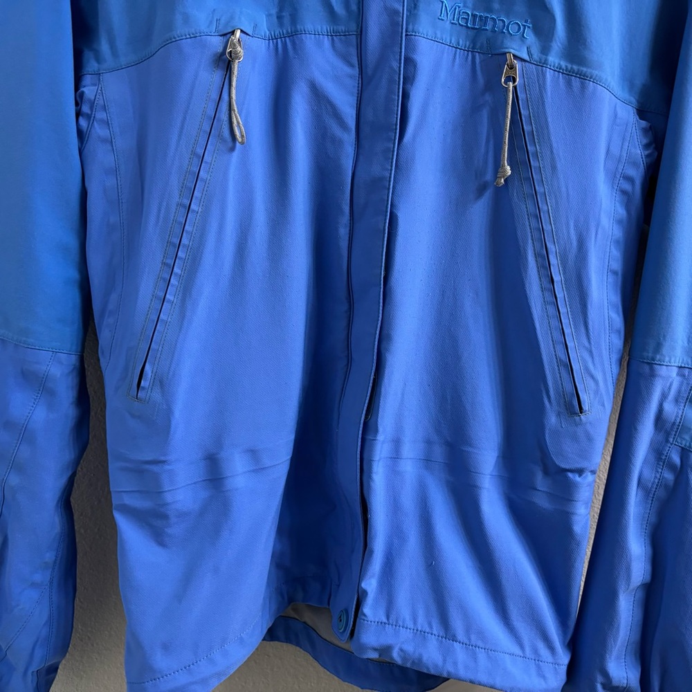 Marmot Blue Performance Rain Jacket Waterproof Ho… - image 6